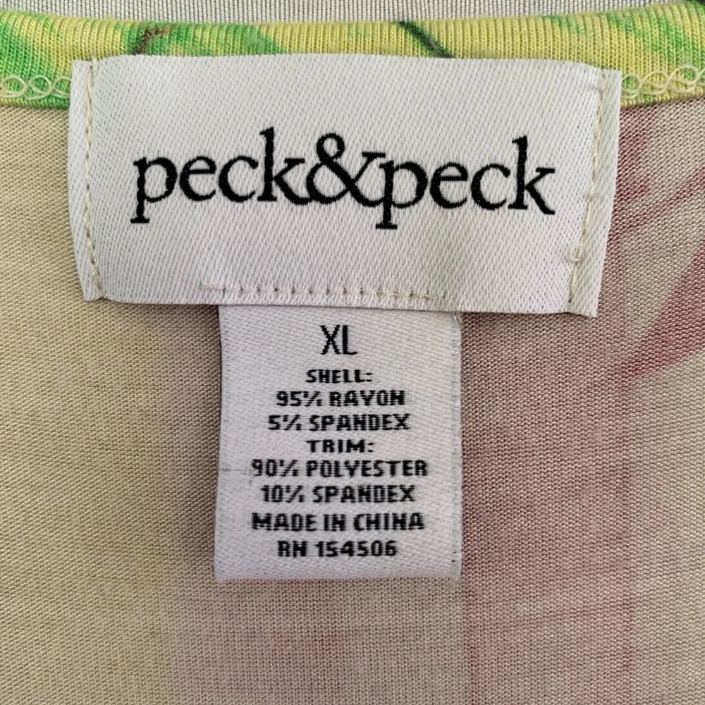 Peck & Peck Women's Tropical Floral Blouse - Cream and Multicolor XL - Picture 4 of 5